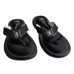 Athletic Nike Women's Black Activewear Flip-Flops | Size 6